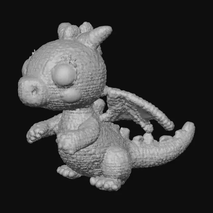 3D model for 3D crochet Animal chibi dragon