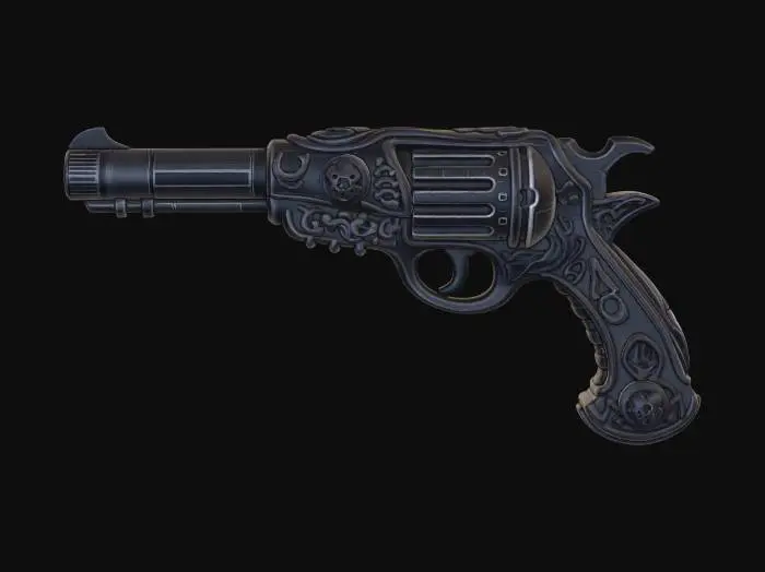 3D model for Gilded Enforcer Handgun