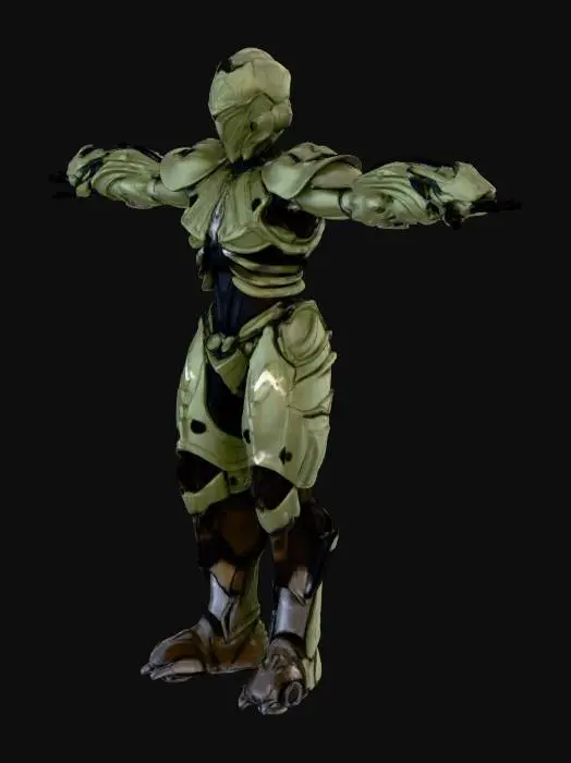 3D model for Curvaceous Female with Mandalorian Power Armor