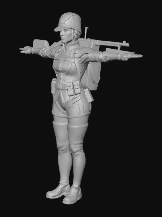 3D model for Female Markswoman