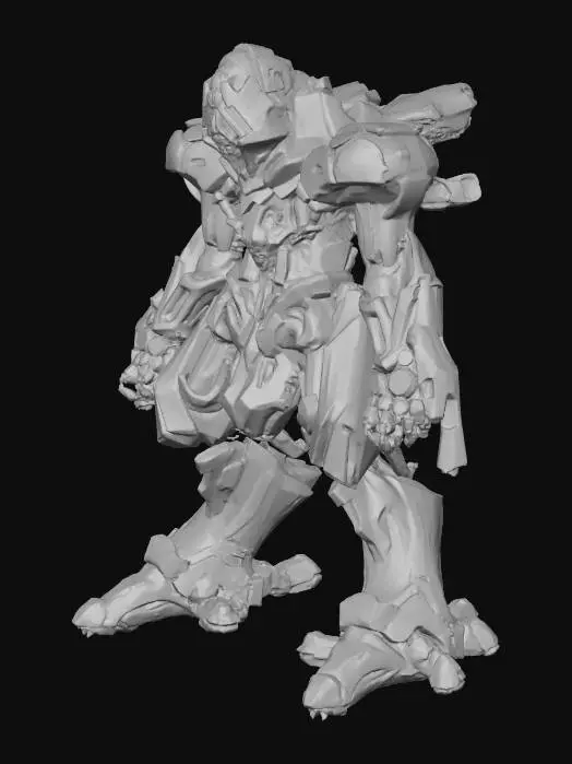 3D model for Biped Armored Mecha Platform with Tridactyl appendages
