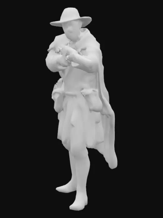 3D model for Musketeer in Green Cloak