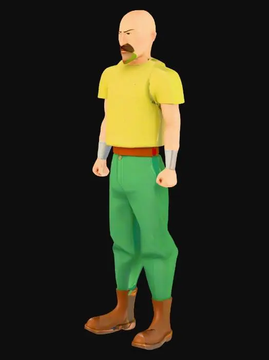 3D model for make the reference photo a realistic person with hands in balled fists arms in a t pose
