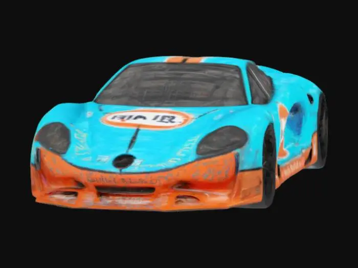 3D model for A futuristic sports car.