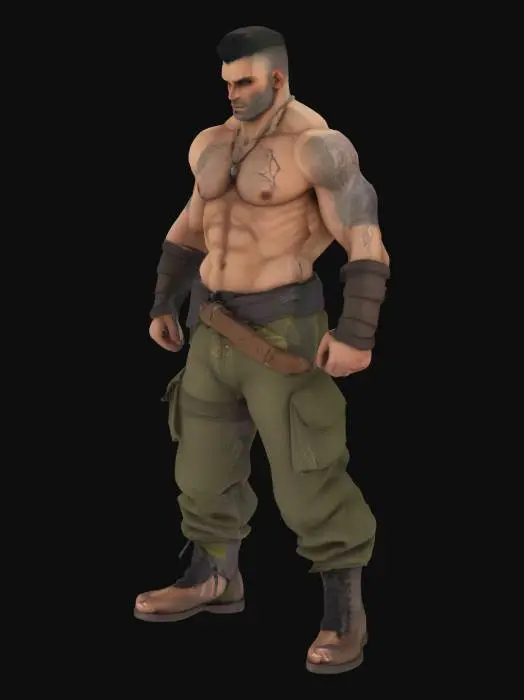 3D model for voglio un personaggio fantasy, senza vestiti (in mutande)
