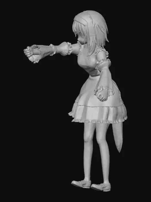 3D model for Green Attire Cheer