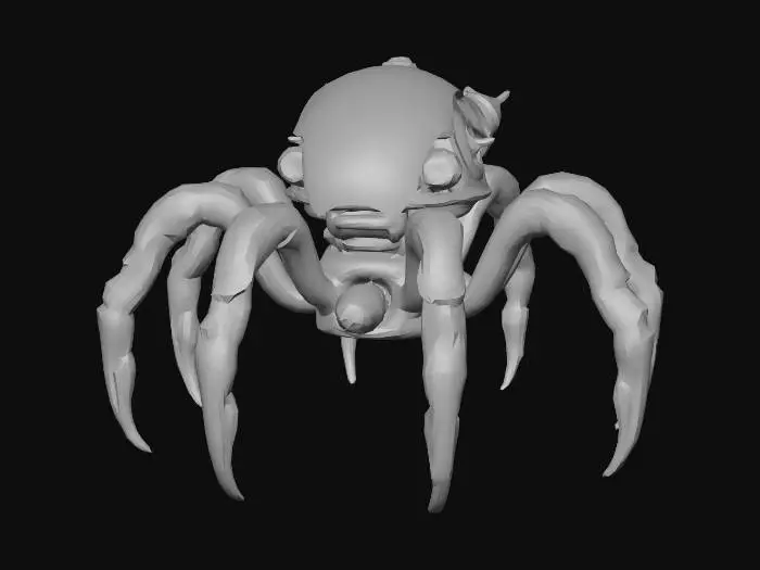 3D model for a steampunk hexapod spider robot