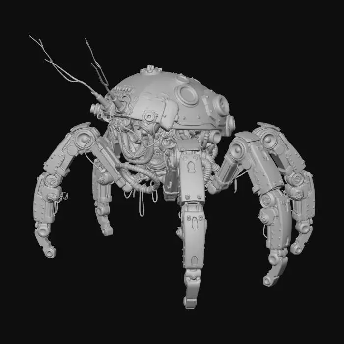 3D model for a steampunk hexapod spider robot