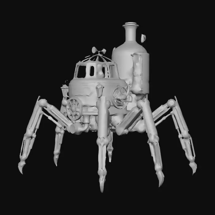 3D model for a steampunk hexapod spider robot