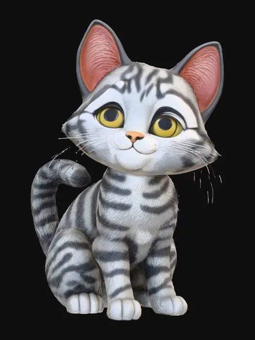 3D model for high quality 3d cat model