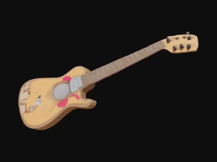 3D model for A cardboard guitar
