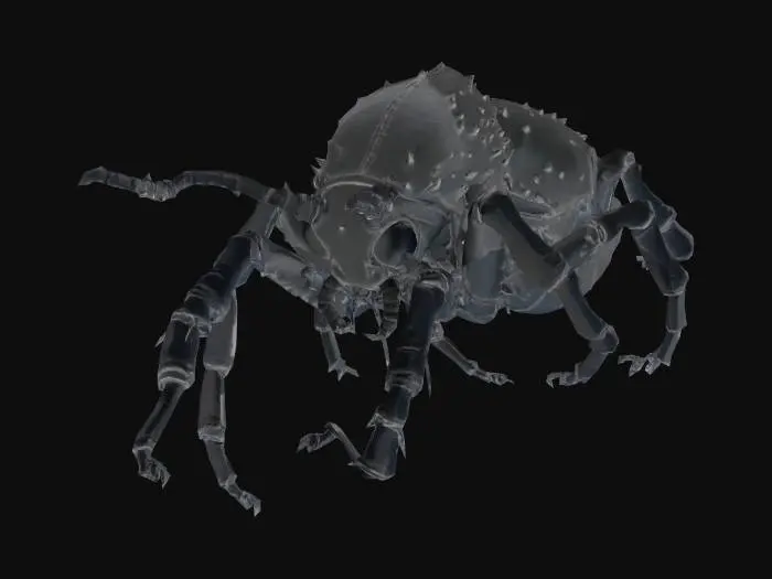 3D model for dev bir böcek tasarla ayrıntılı ve korkutucu olsun