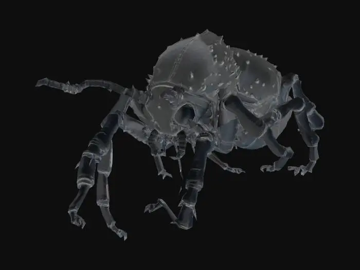 3D model for dev bir böcek tasarla ayrıntılı ve korkutucu olsun