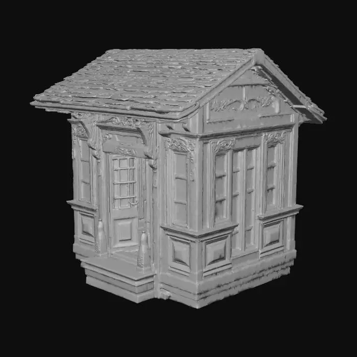 3D model for kapıları açık ve içeriye girilebilen eski ve detaylı bir ev yapmanı istiyorum