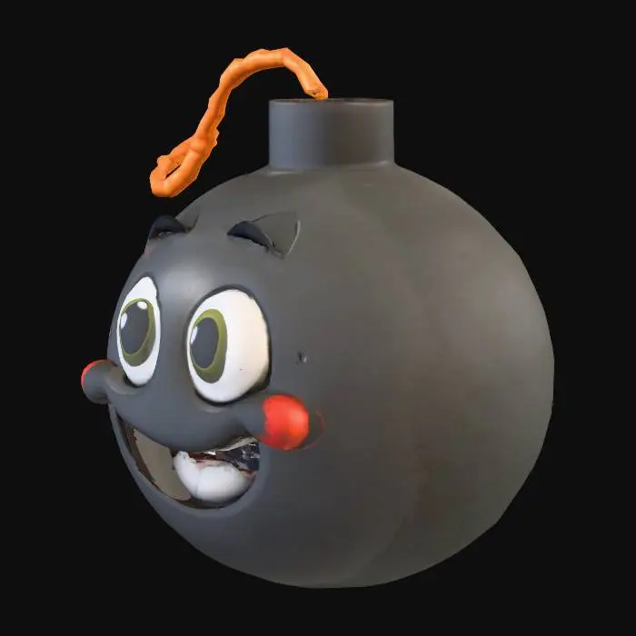 3D model for stylized cartoon bomb