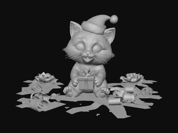 3D model for Festive Feline Surprise