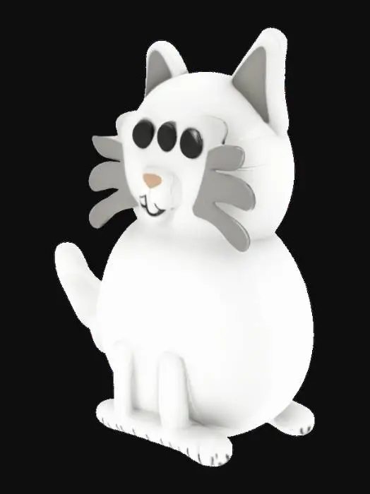 3D model for Whisker Doodle, #SketchTo3D#