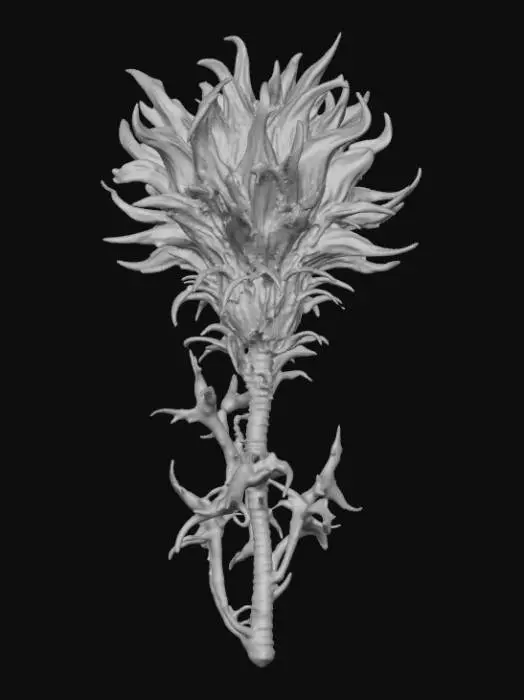 3D model for single evil flower head, scary, ultra realistic, 8k, #Halloween2025#