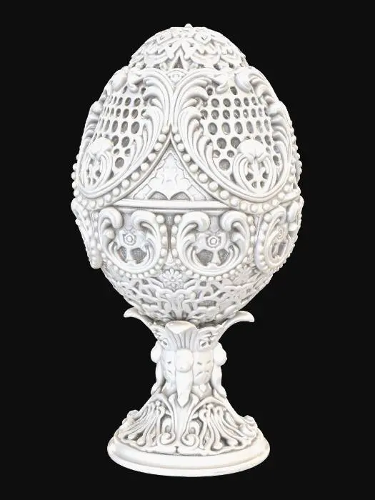 3D model for Ivory Filigree Egg on Pedestal, #EasterEgg2026#