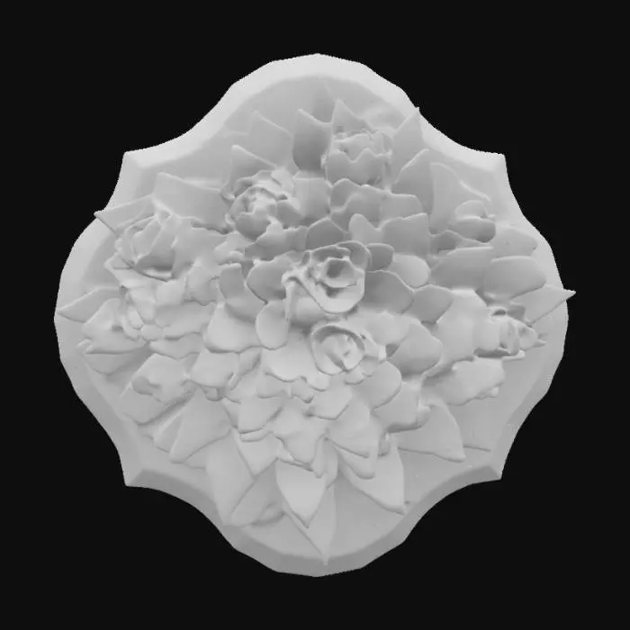 3D model for flower bouquet plaque