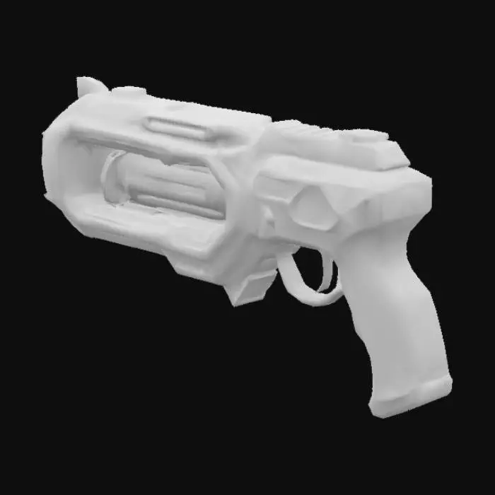 3D model for science fiction ray gun
