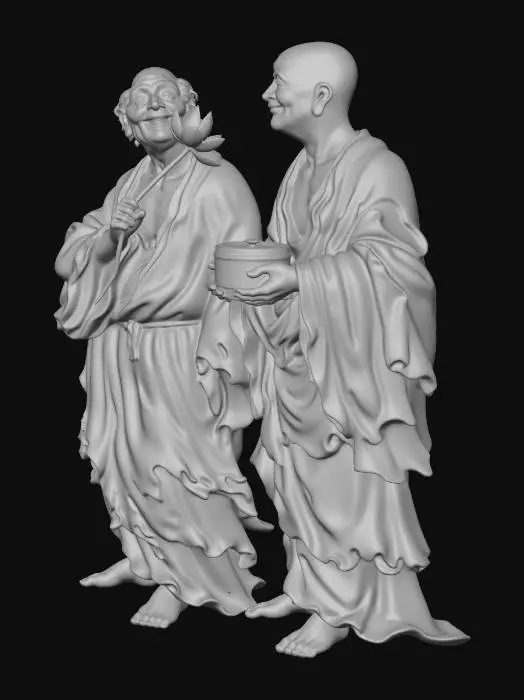 3D model for Han Shan & Shi De