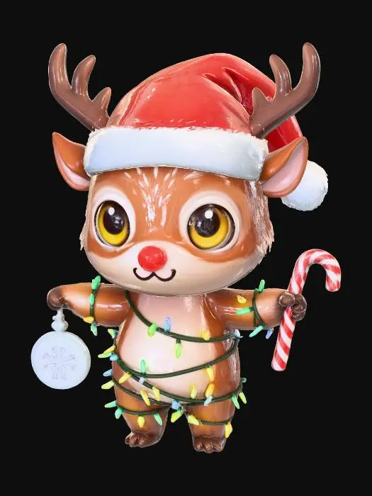 3D model for #Christmas2025#, Rudolf_v03