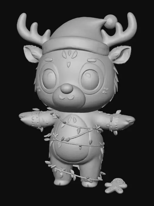 3D model for #Christmas2025#, Rudolf_v02