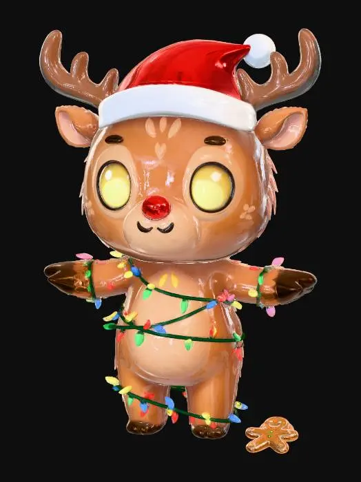3D model for #Christmas2025#, Rudolf_v02