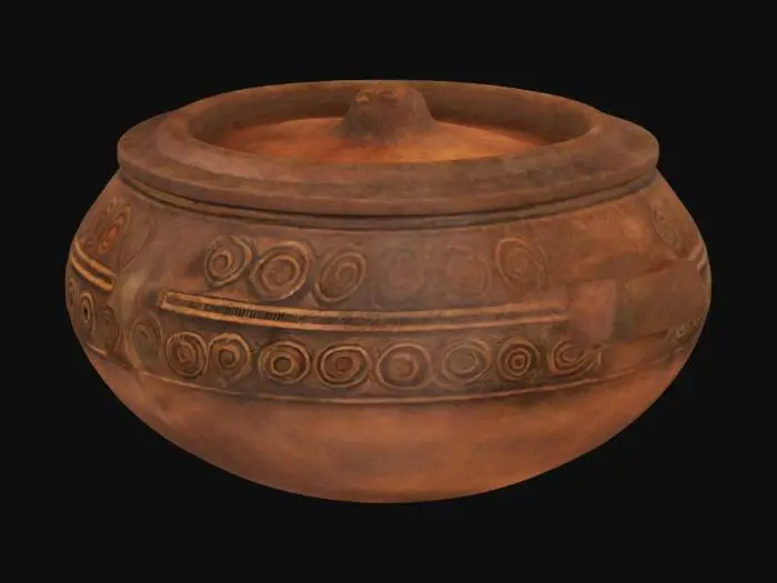 3D model for Clay Pot with Lid