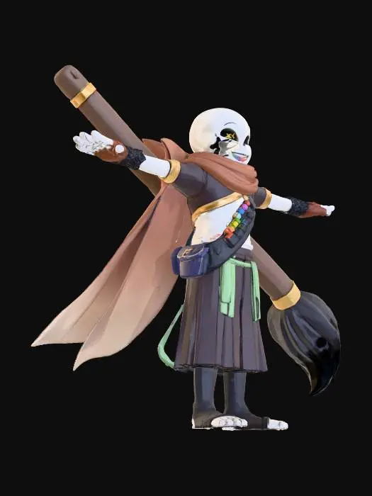 3D model for Ink Sans