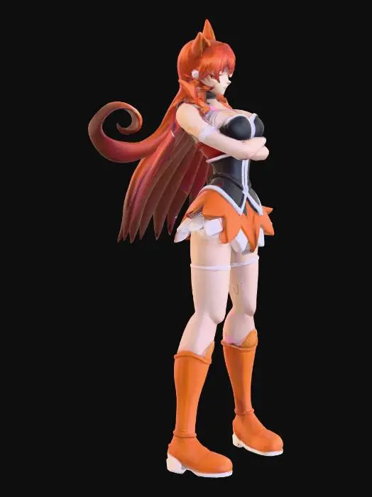 3D model for Fiery Warrior