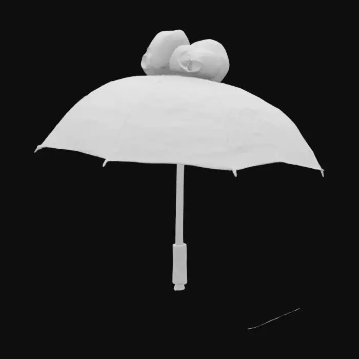 3D model for [OREGON] Whimsical miniature wooden handled umbrella. Have it sitting open and in a puddle of water from the rain. can have a little raincloud
, #AroundTheWorld#