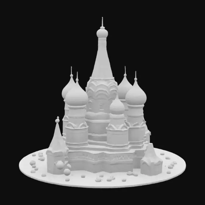 3D model for [Russia] St. Basil's Cathedral, miniature, cute, colorful, party, #AroundTheWorld#