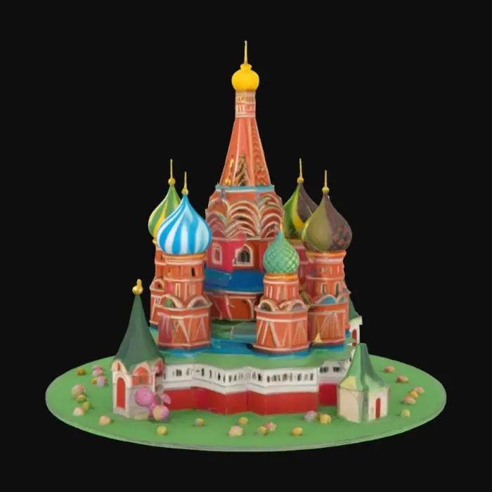 3D model for [Russia] St. Basil's Cathedral, miniature, cute, colorful, party, #AroundTheWorld#