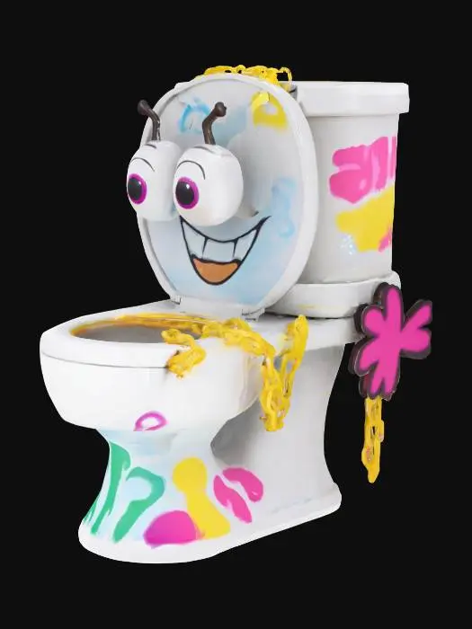 3D model for skibidi toilet backbling from fortnite