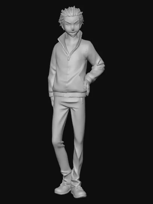 3D model for Anime Character in Tracksuit
