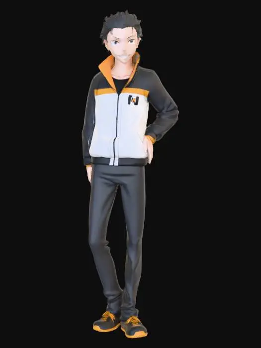 3D model for Anime Character in Tracksuit