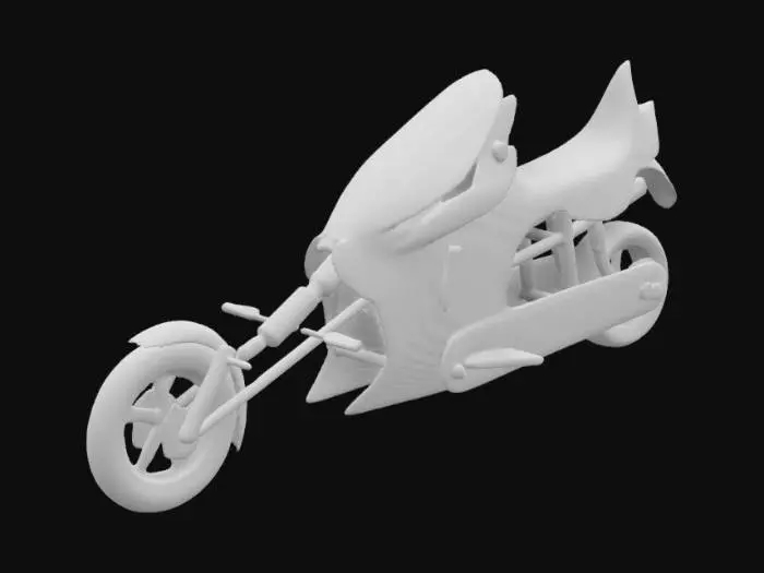 3D model for Futuristic Motorcycle Sketch