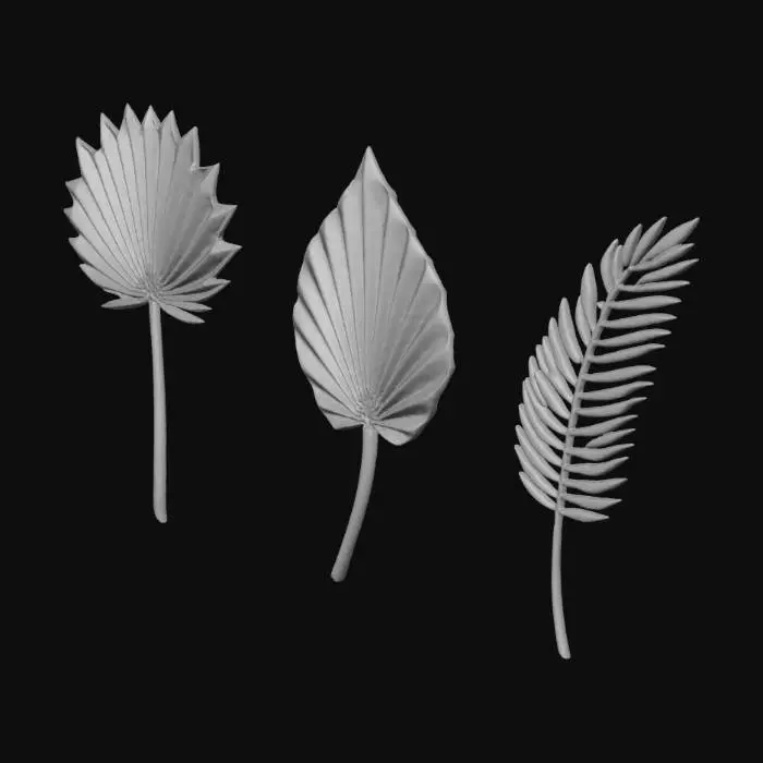 3D model for Desert Palms Trio