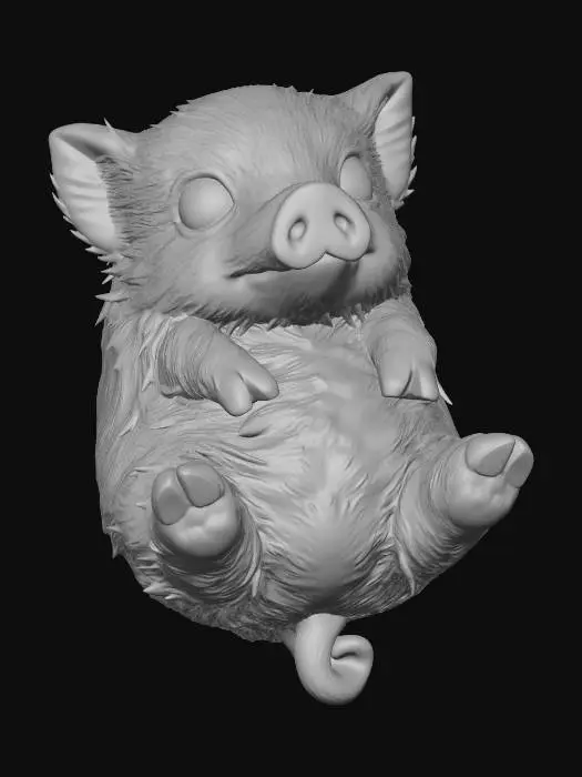 3D model for Fluffy Piglet