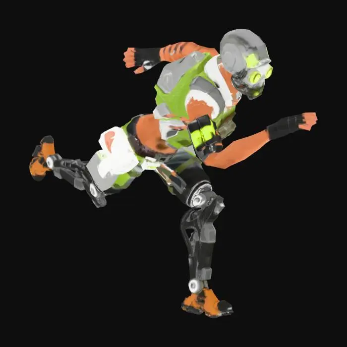 3D model for Cyberpunk Warrior