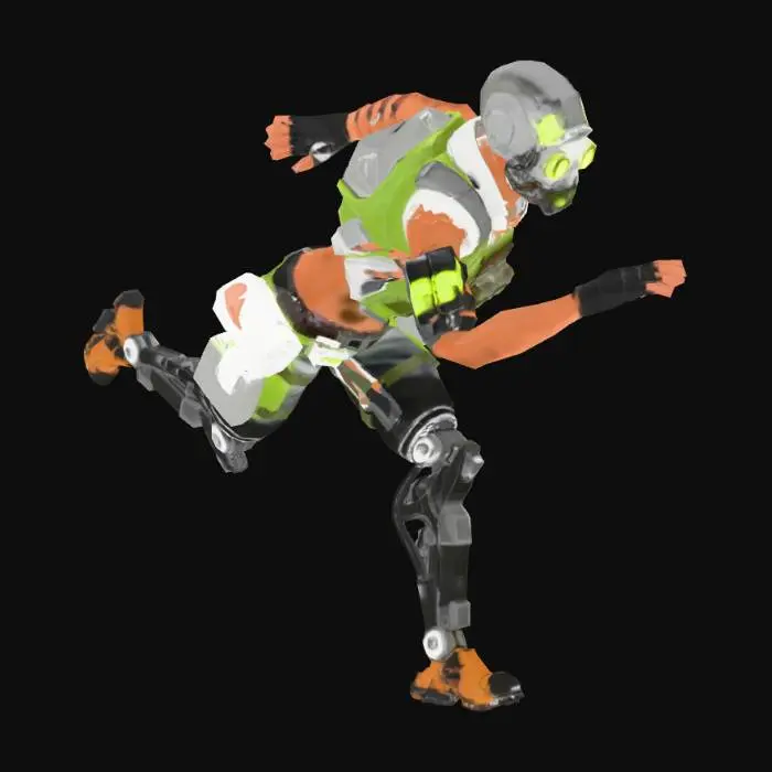 3D model for Cyberpunk Warrior