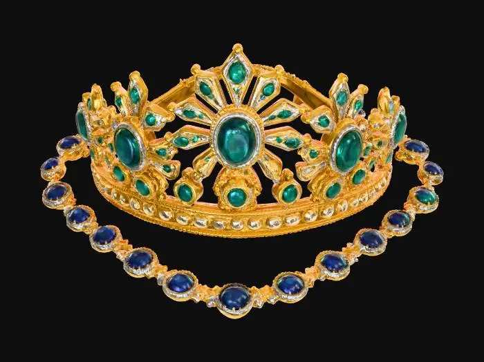 3D model for highly detailed, realistic, royal jewels