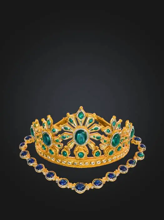 3D model for highly detailed, realistic, royal jewels