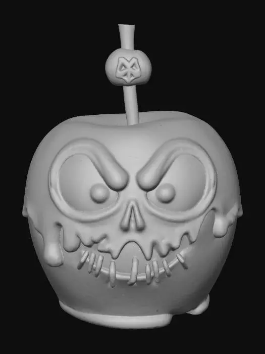 3D model for #Halloween2025#, spooky caramel apple