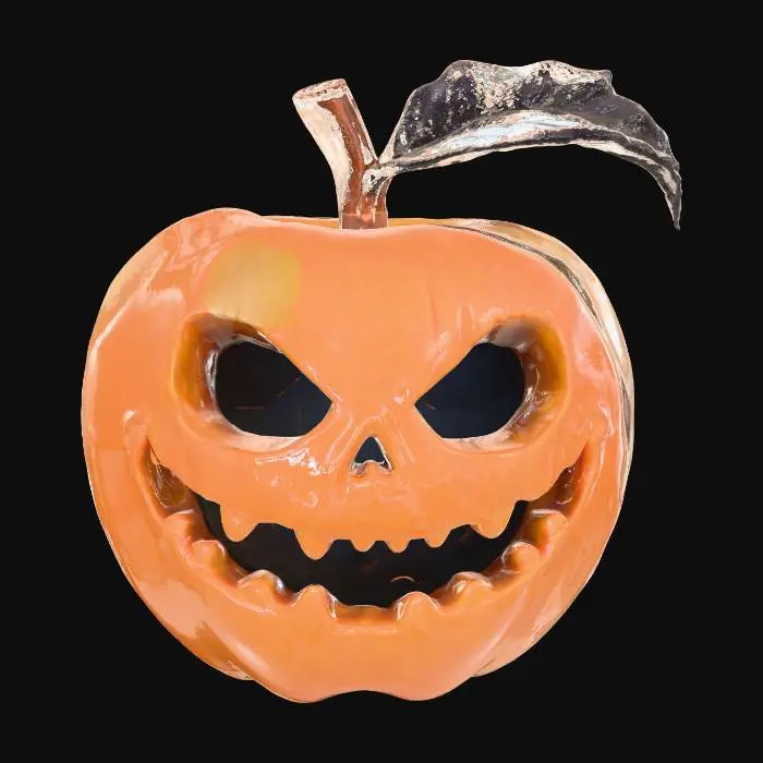 3D model for #Halloween2025#, spooky caramel apple