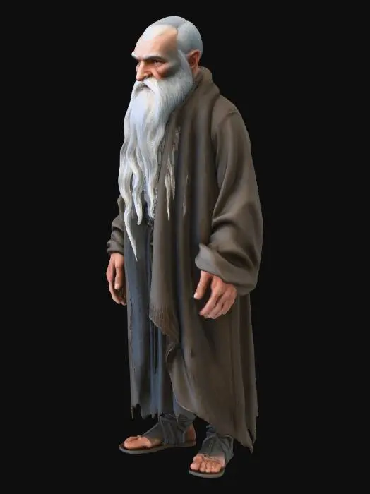 3D model for лич, бессмертный, холод, старик , кожа