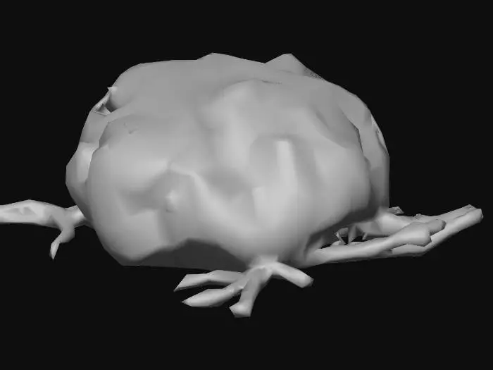 3D model for A lumped up piece of tree resin