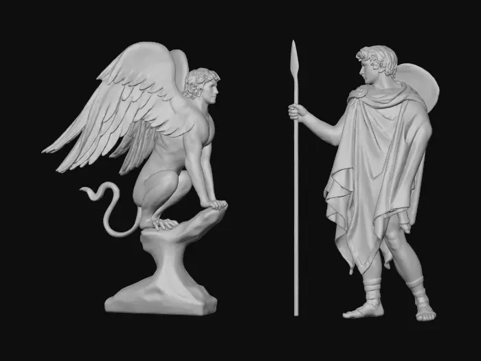 3D model for Oedipus and the Sphinx